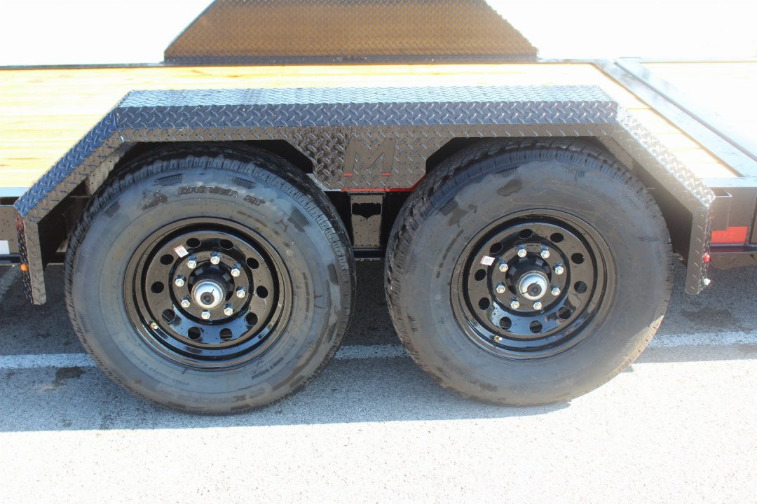 New 2027 Moritz 7' x 16' + 6' Low Pro - Hydraulic Power Tail - Equipment Trailer - 14000# GVW