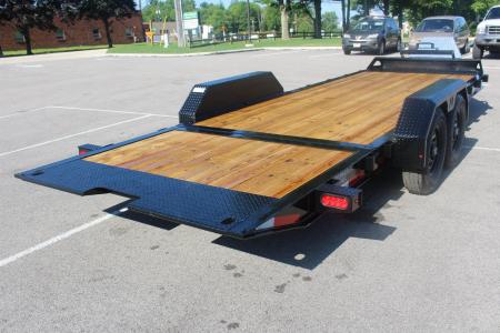 New 2027 Moritz 7' x 16' + 6' Low Pro - Hydraulic Power Tail - Equipment Trailer - 14000# GVW