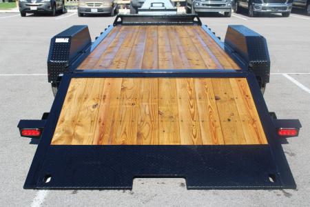 New 2027 Moritz 7' x 16' + 6' Low Pro - Hydraulic Power Tail - Equipment Trailer - 14000# GVW