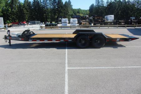 New 2027 Moritz 7' x 16' + 6' Low Pro - Hydraulic Power Tail - Equipment Trailer - 14000# GVW