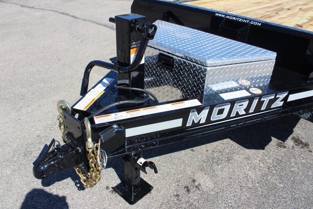 New 2027 Moritz 8' 6" x 20' + 4' Deckover Flatbed w/ Beavertail - Aluminum Ramps - 14,000# GVW