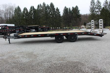 New 2027 Moritz 8' 6" x 20' + 4' Deckover Flatbed w/ Beavertail - Aluminum Ramps - 16,000# GVW