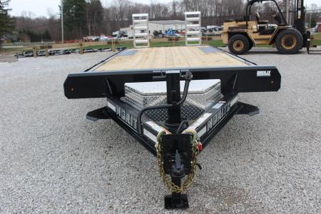 New 2027 Moritz 8' 6" x 20' + 4' Deckover Flatbed w/ Beavertail - Aluminum Ramps - 16,000# GVW