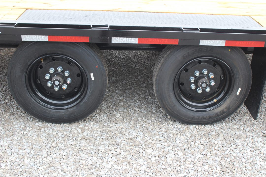 New 2027 Moritz 8' 6" x 22' + 4' Deckover Flatbed w/ Beavertail - Aluminum Ramps - 16,000# GVW
