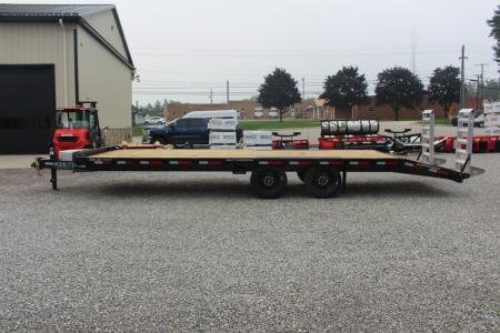 New 2027 Moritz 8' 6" x 22' + 4' Deckover Flatbed w/ Beavertail - Aluminum Ramps - 16,000# GVW