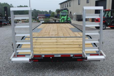 New 2027 Moritz 8' 6" x 22' + 4' Deckover Flatbed w/ Beavertail - Aluminum Ramps - 16,000# GVW