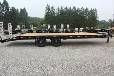 New 2027 Moritz 8' 6" x 22' + 4' Deckover Flatbed w/ Beavertail - Aluminum Ramps - 16,000# GVW