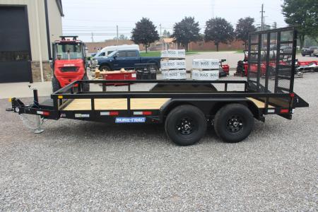 New 2027 Sure-Trac 7' x 14' Tandem Axle Tube Top Landscape Utility Trailer - 9900# GVW