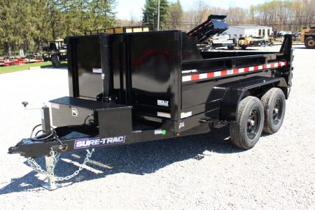 New 2027 Sure-Trac 6' x 10' Dump Trailer - Telescopic - Steel Ramps - 9900#GVW