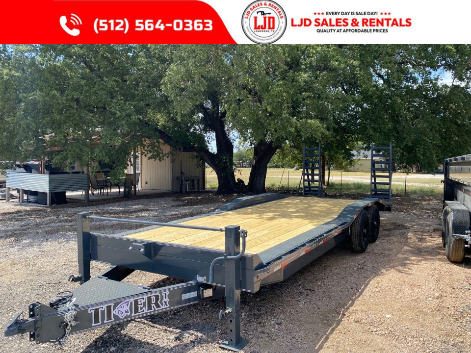 New 2026 Tiger Trailers 102" X 24' - Drive Over - Equipment Trailer