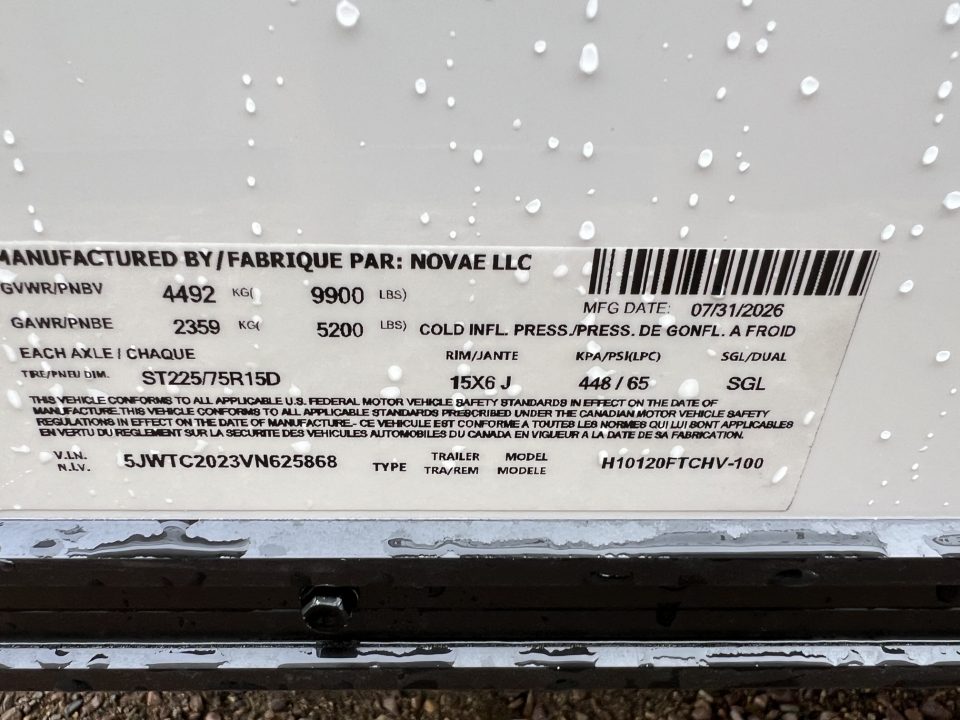 New 2027 H&H Trailers 20' Cargo H10120FTCHV-100 Cargo / Enclosed Trailer