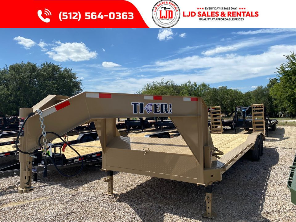 New 2026 Tiger - Gooseneck Drive Over Fender Trailer 102" X 26'