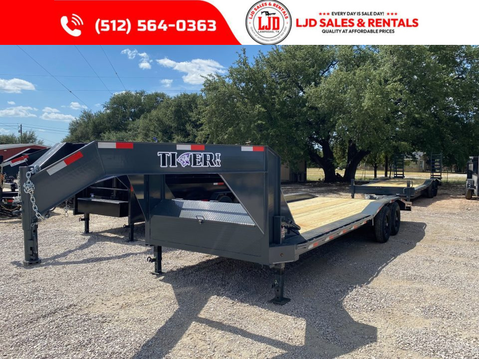 New 2026 Tiger - Gooseneck Drive Over Fender Trailer 102" X 24'