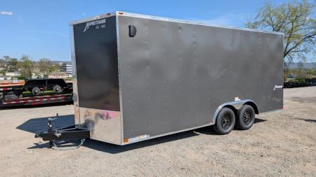 New 2027 Homesteader 8.5 x 18 Intrepid V-Nose Car Hauler w/ Ramp Door (84" INSIDE!)