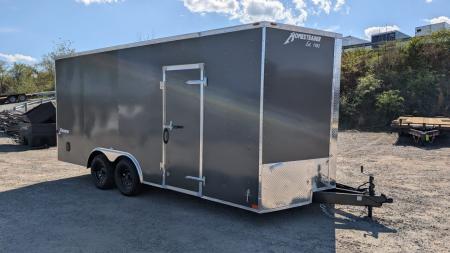 New 2027 Homesteader 8.5 x 18 Intrepid V-Nose Car Hauler w/ Ramp Door (84  INSIDE!)