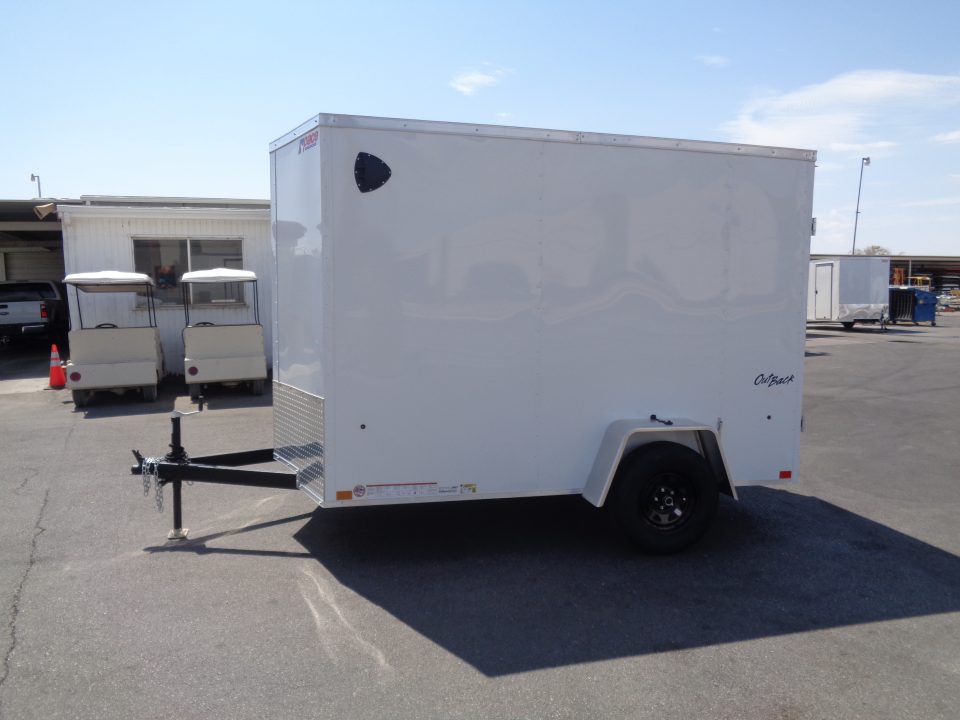 New 2027 Pace American 6x10 * Out Back DLX * V-Nose Single Axle Cargo Trailer w/ Double Rear Doors