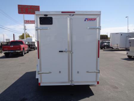 New 2027 Pace American 6x10 * Out Back DLX * V-Nose Single Axle Cargo Trailer w/ Double Rear Doors