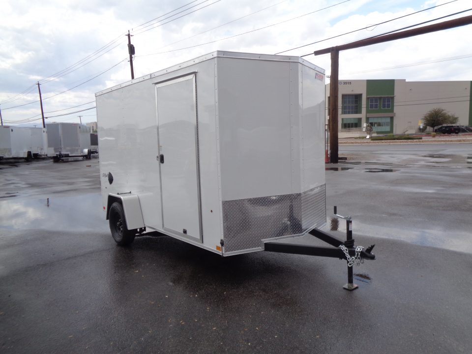 New 2027 Pace American 6x12 * Out Back DLX * V-Nose Single Axle Cargo Trailer w/ Ramp Door