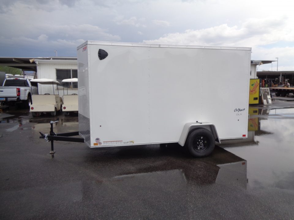New 2027 Pace American 6x12 * Out Back DLX * V-Nose Single Axle Cargo Trailer w/ Ramp Door