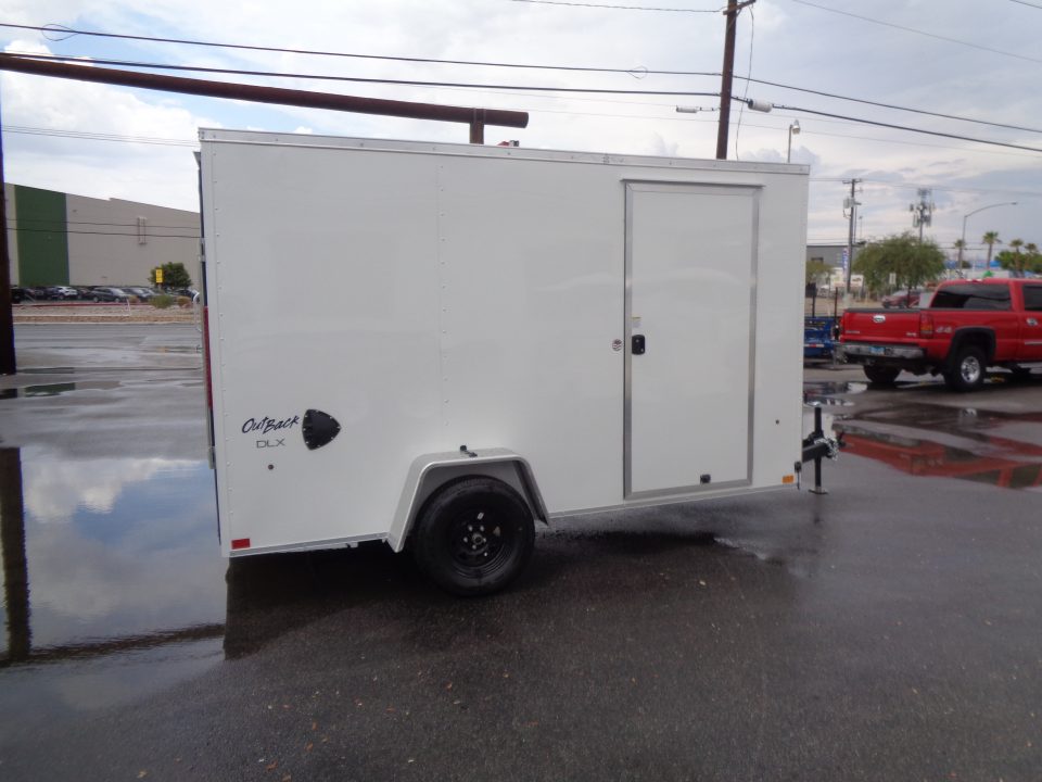 New 2027 Pace American 6x12 * Out Back DLX * V-Nose Single Axle Cargo Trailer w/ Ramp Door