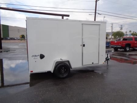 New 2027 Pace American 6x12 * Out Back DLX * V-Nose Single Axle Cargo Trailer w/ Ramp Door