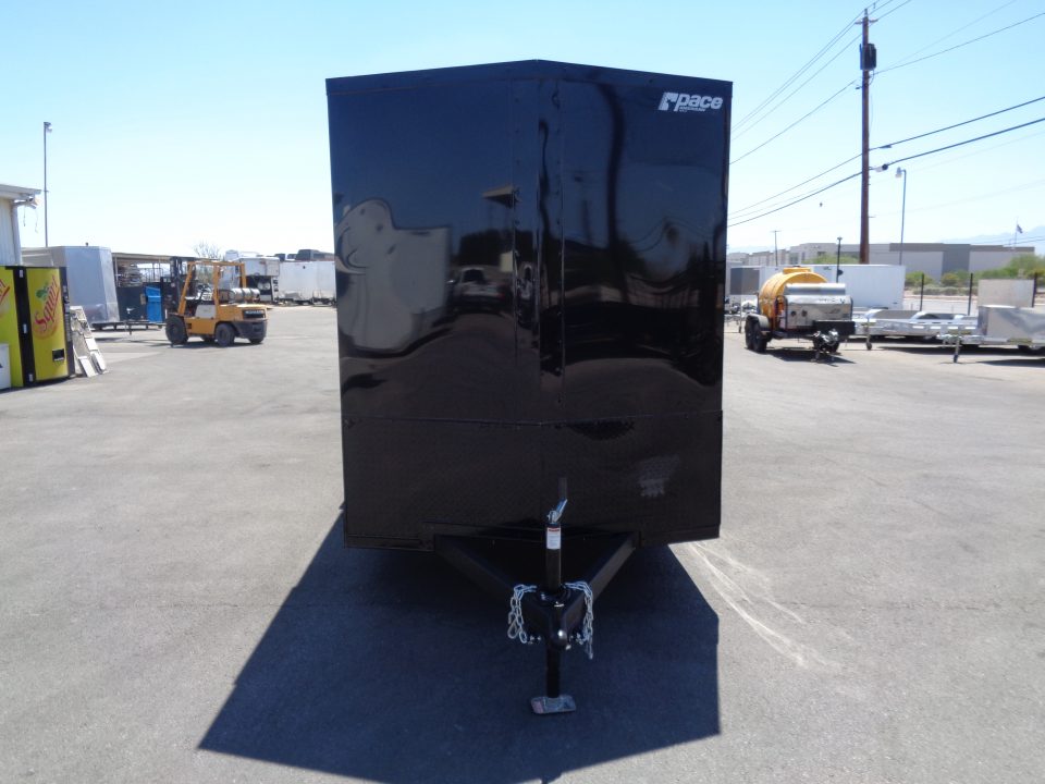New 2027 Pace American 6x12 * Out Back DLX * V-Nose Single Axle Cargo Trailer w/ Rear Ramp Door