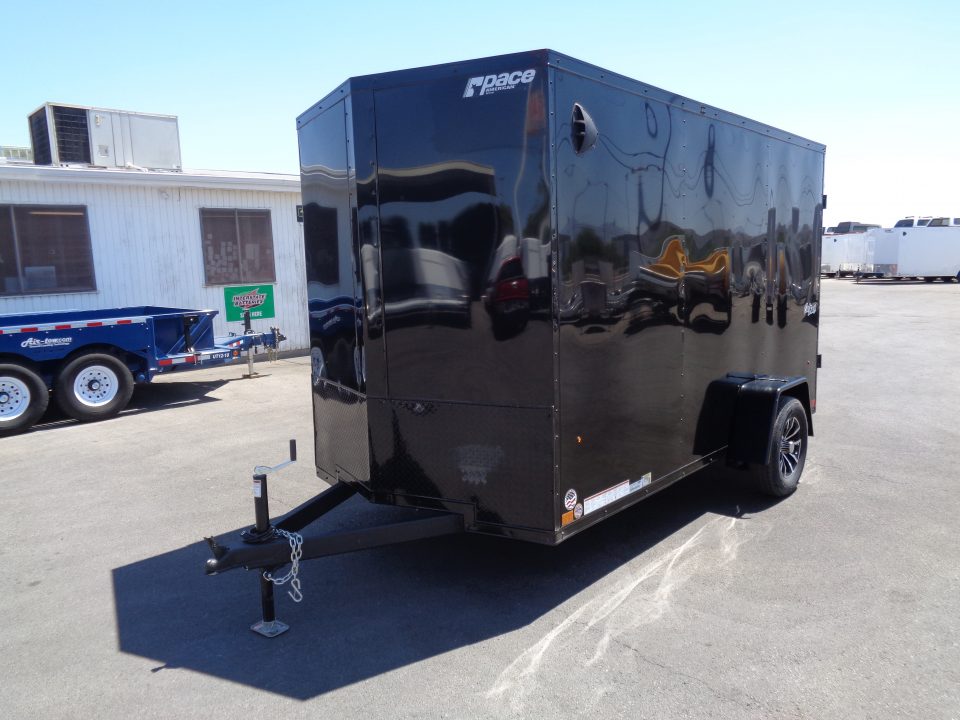 New 2027 Pace American 6x12 * Out Back DLX * V-Nose Single Axle Cargo Trailer w/ Rear Ramp Door
