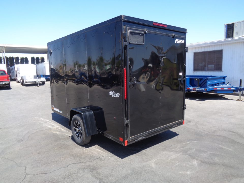 New 2027 Pace American 6x12 * Out Back DLX * V-Nose Single Axle Cargo Trailer w/ Rear Ramp Door
