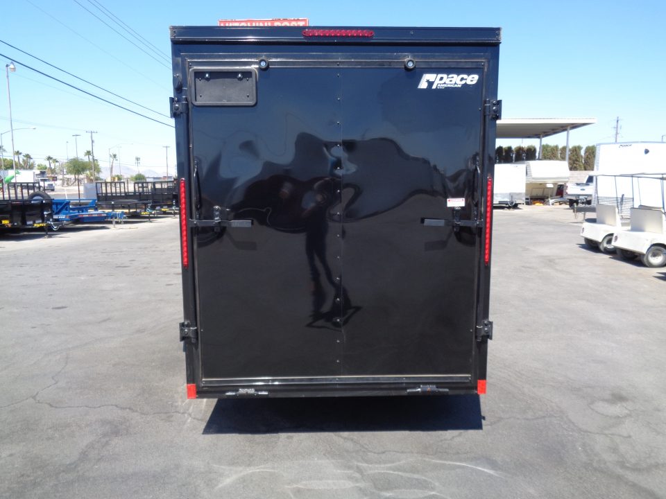 New 2027 Pace American 6x12 * Out Back DLX * V-Nose Single Axle Cargo Trailer w/ Rear Ramp Door