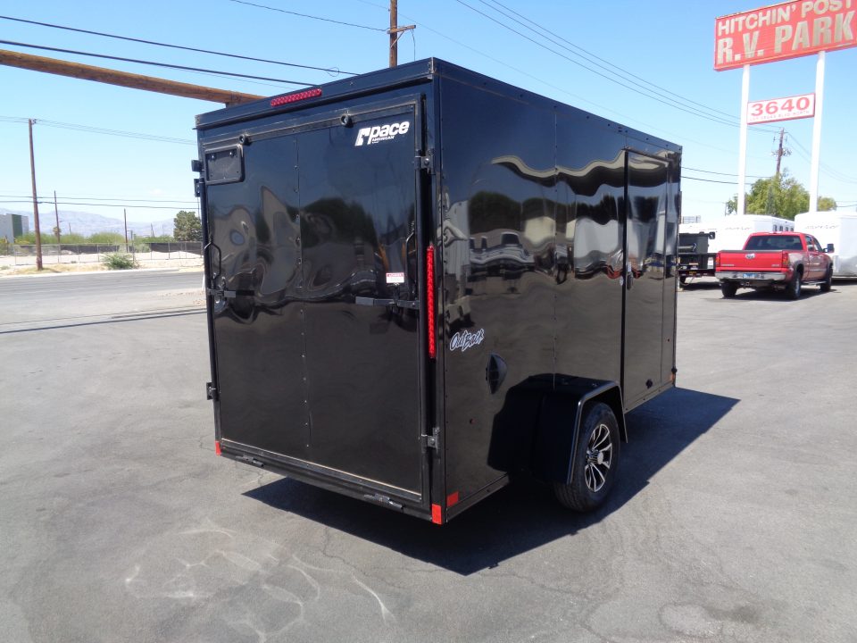 New 2027 Pace American 6x12 * Out Back DLX * V-Nose Single Axle Cargo Trailer w/ Rear Ramp Door