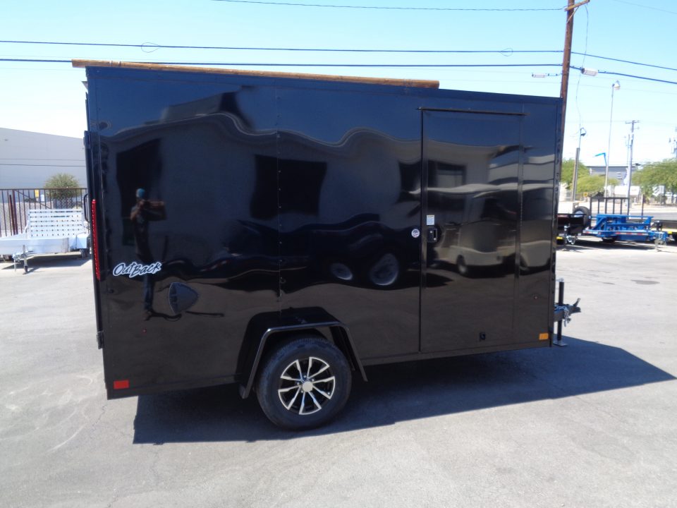 New 2027 Pace American 6x12 * Out Back DLX * V-Nose Single Axle Cargo Trailer w/ Rear Ramp Door