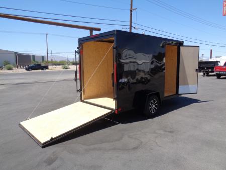 New 2027 Pace American 6x12 * Out Back DLX * V-Nose Single Axle Cargo Trailer w/ Rear Ramp Door