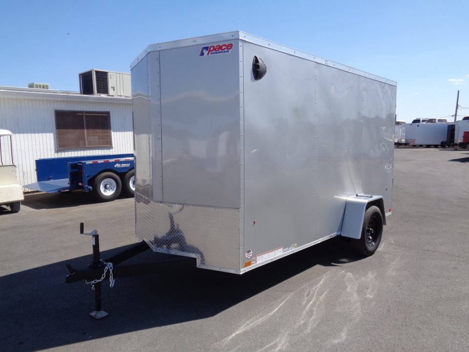 New 2027 Pace American 6x12 * Out Back DLX * V-Nose Single Axle Cargo Trailer w/ Rear Ramp Door