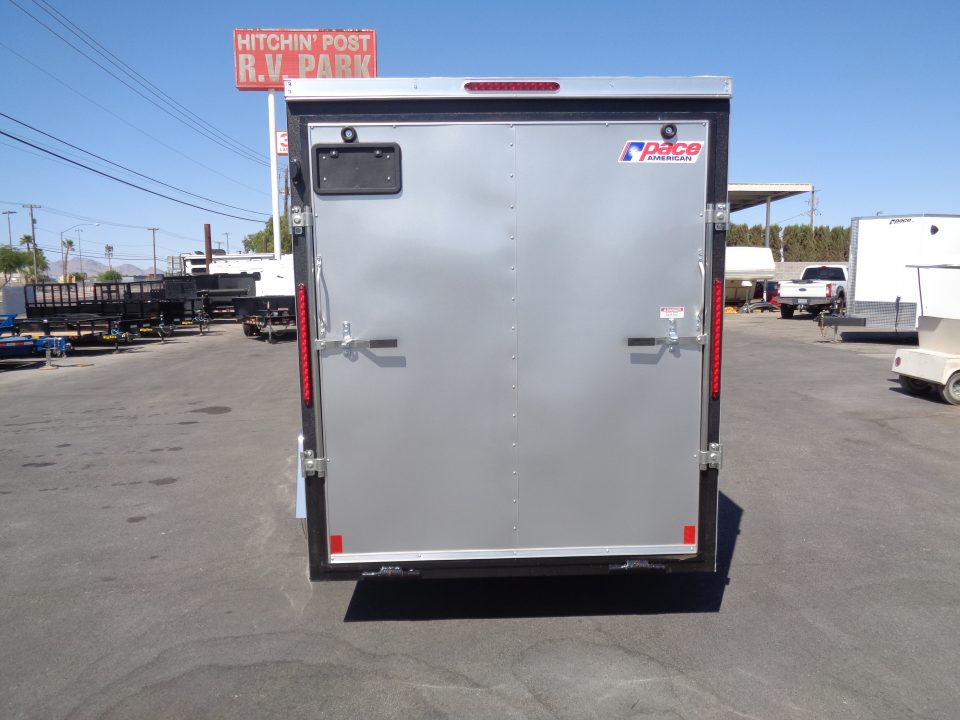 New 2027 Pace American 6x12 * Out Back DLX * V-Nose Single Axle Cargo Trailer w/ Rear Ramp Door