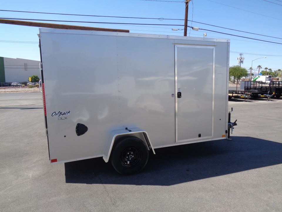 New 2027 Pace American 6x12 * Out Back DLX * V-Nose Single Axle Cargo Trailer w/ Rear Ramp Door