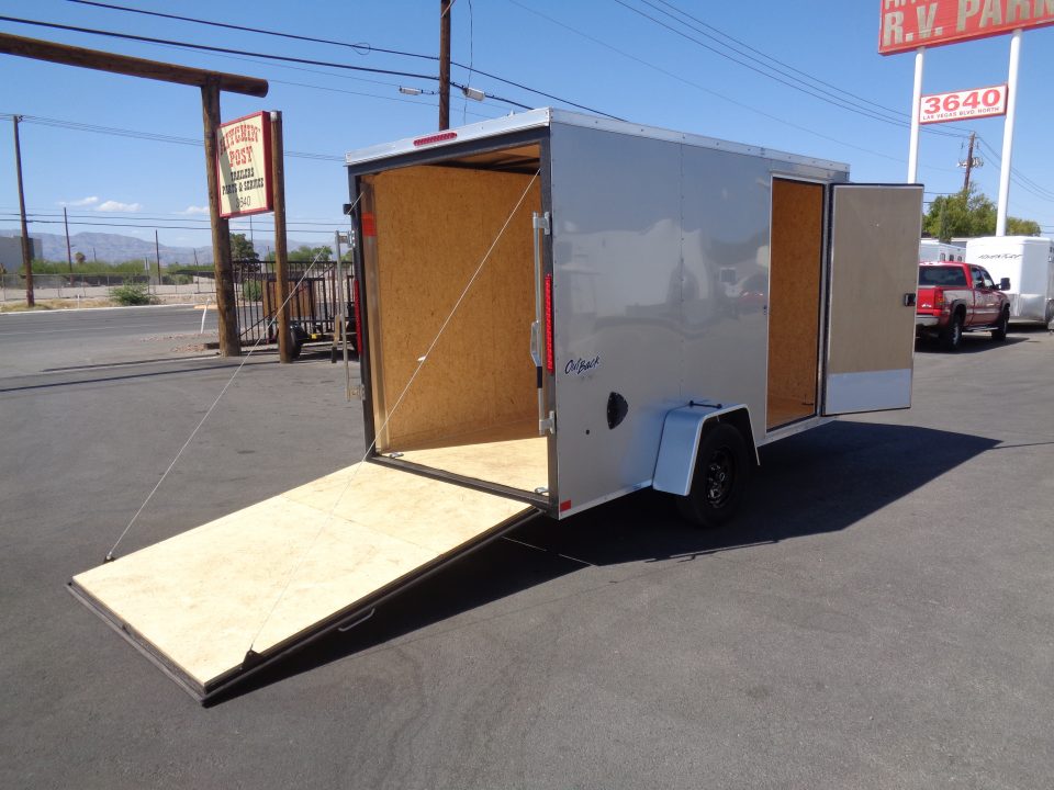 New 2027 Pace American 6x12 * Out Back DLX * V-Nose Single Axle Cargo Trailer w/ Rear Ramp Door