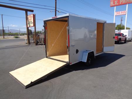 New 2027 Pace American 6x12 * Out Back DLX * V-Nose Single Axle Cargo Trailer w/ Rear Ramp Door