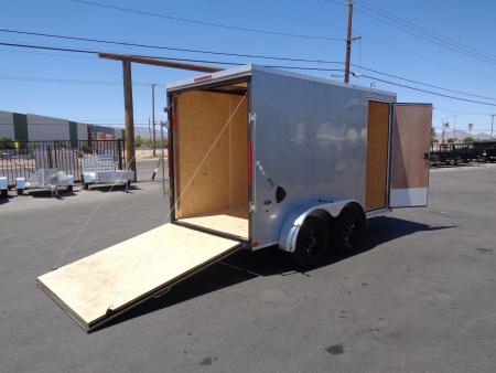 New 2027 Pace American - Out Back DLX - 6x12 V-Nose Tandem Axle 7k Cargo Trailer w/ Rear Ramp Door