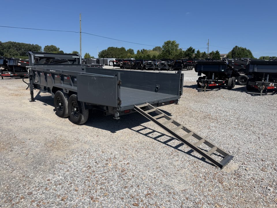Used 2024 Lamar 83"x16' 14k Gooseneck Dump Trailer