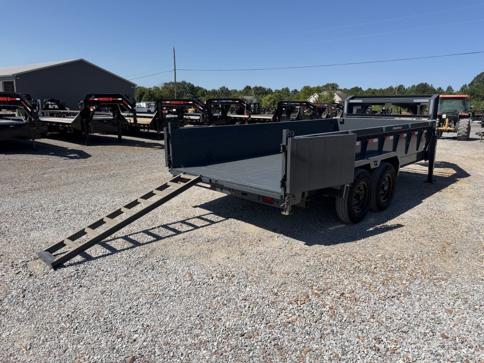 Used 2024 Lamar 83"x16' 14k Gooseneck Dump Trailer