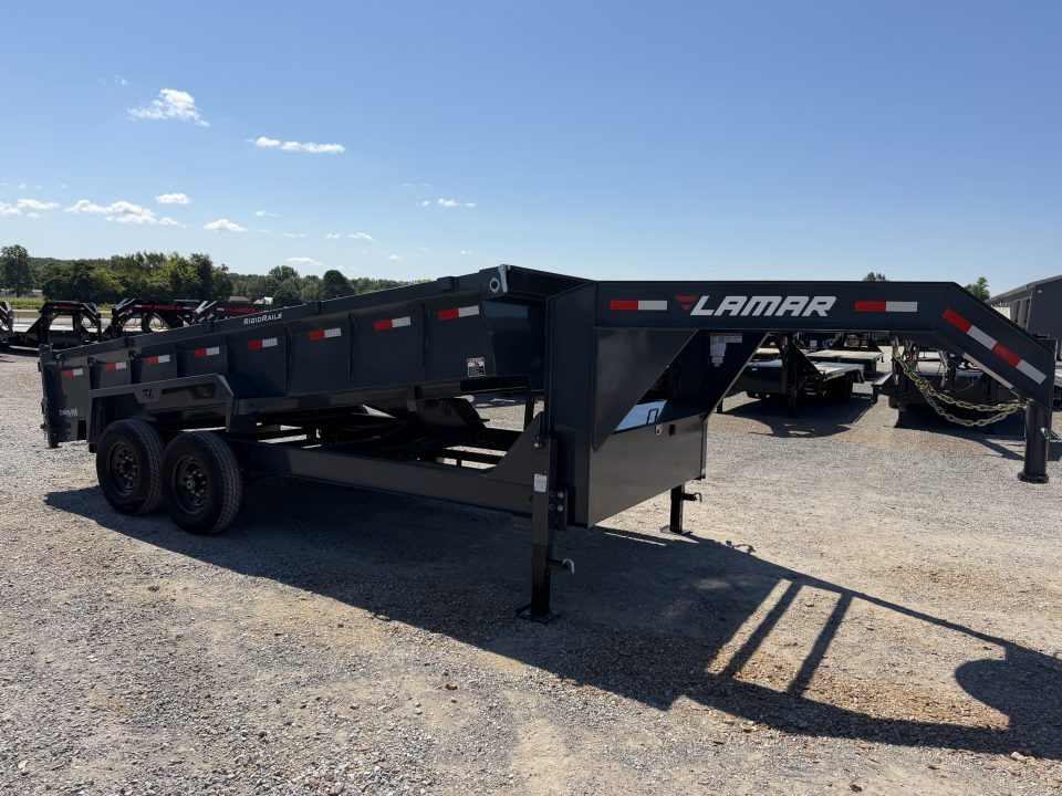 Used 2024 Lamar 83"x16' 14k Gooseneck Dump Trailer