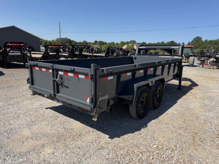 Used 2024 Lamar 83"x16' 14k Gooseneck Dump Trailer