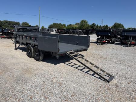 Used 2024 Lamar 83"x16' 14k Gooseneck Dump Trailer