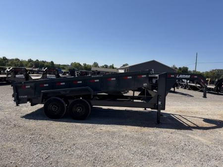 Used 2024 Lamar 83"x16' 14k Gooseneck Dump Trailer