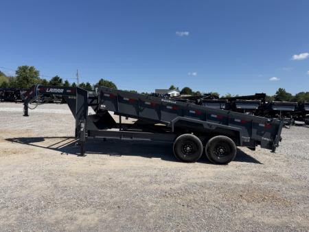 Used 2024 Lamar 83"x16' 14k Gooseneck Dump Trailer