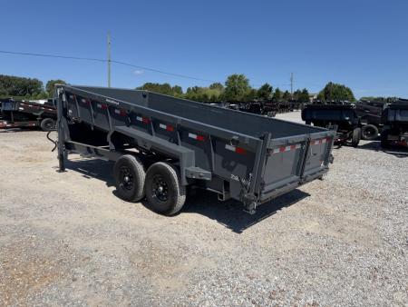 Used 2024 Lamar 83"x16' 14k Gooseneck Dump Trailer