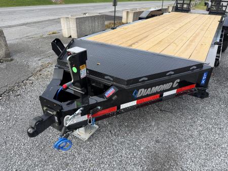 New 2026 Diamond C LPX210 Equipment Trailer **ABS BRAKES** EXTRA WIDE STAND UP RAMPS