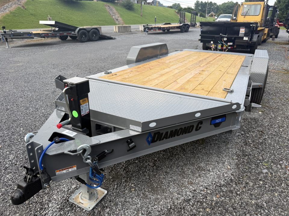 New 2026 Diamond C HDT207 FULL TILT TRAILER 14 PLY TIRES LARGE TOOL BOX , SLIPPER ROLLER