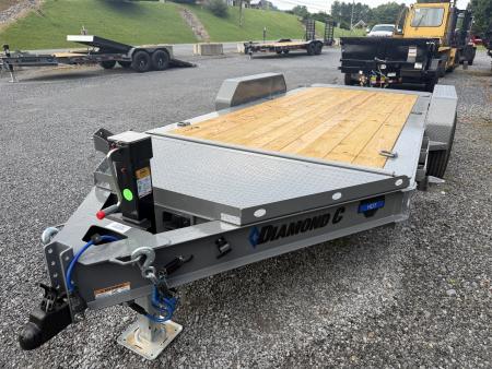 New 2026 Diamond C HDT207 FULL TILT TRAILER 14 PLY TIRES LARGE TOOL BOX , SLIPPER ROLLER