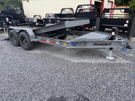New 2026 Diamond C HDT207 FULL TILT TRAILER 14 PLY TIRES LARGE TOOL BOX , SLIPPER ROLLER